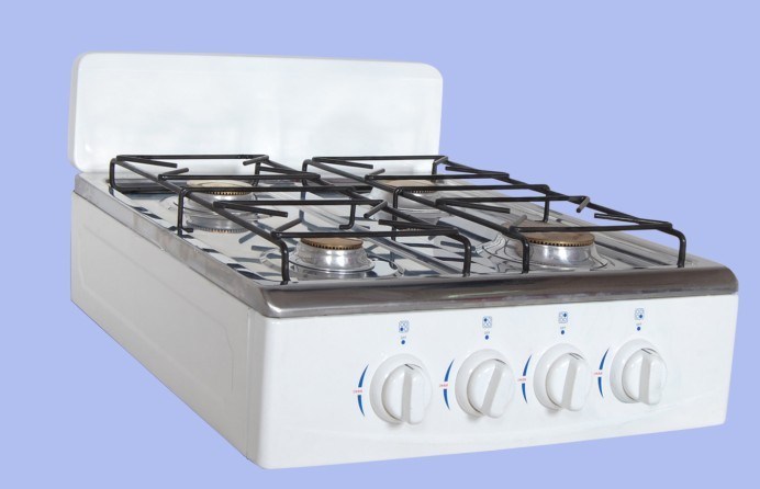 Cooking Range Table Top Gas Stove with White Painting