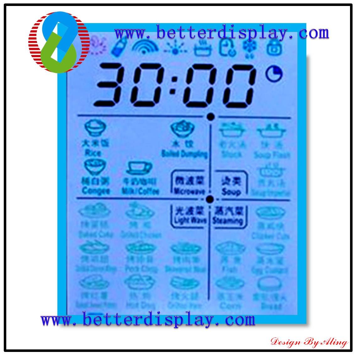 FSTN Graphic LCD Display with Blue Backlight