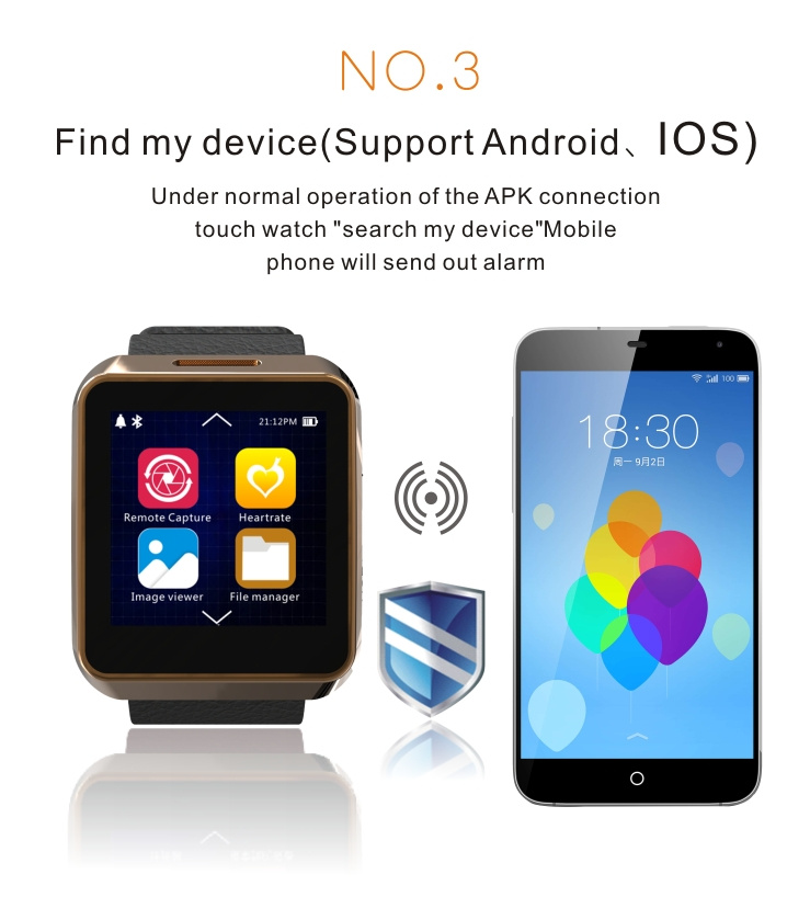 New Arrival Smart Watch Qt01 with Mtk2502 Compatible Ios & Android