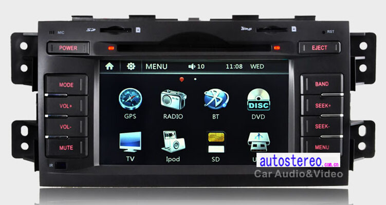 Car Stereo GPS DVD Player Multimedia Headunit for KIA Mohave Borrego (ZW-KIA-117)