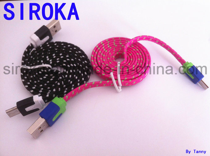 Wholesales Colorful Braid Micro USB Charger Cable for Mobile