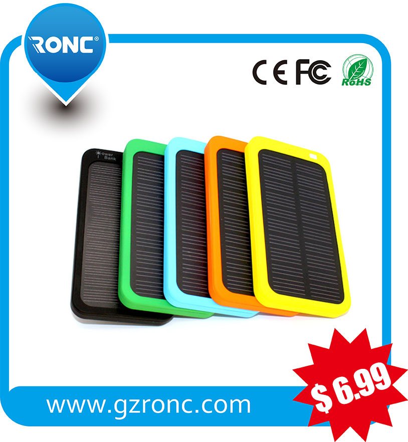 2015 Newest 4000mAh Solar Power Rechargeable Mobile Charger