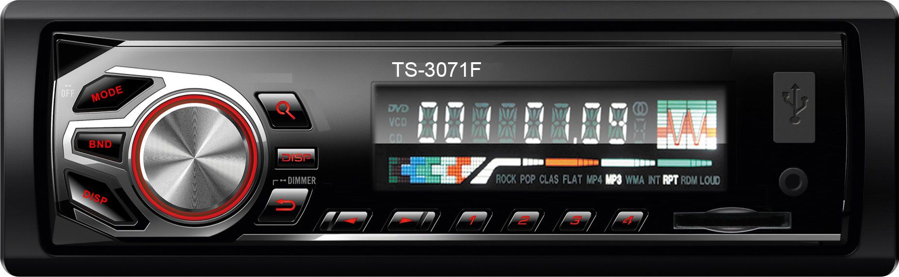 Fixed Panel Car MP3 Player with RDS