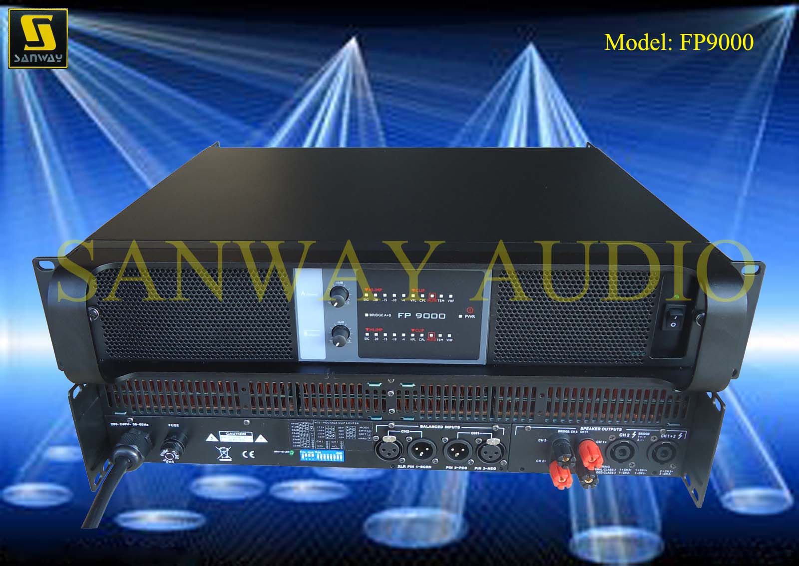 2 Channel Power Linear Amplifier (Sanway FP9000)