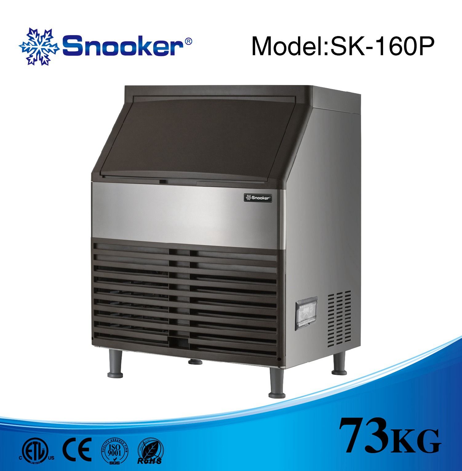 Factory Directly Ce/RoHS Certification 73kg/Day Ice Cube Maker