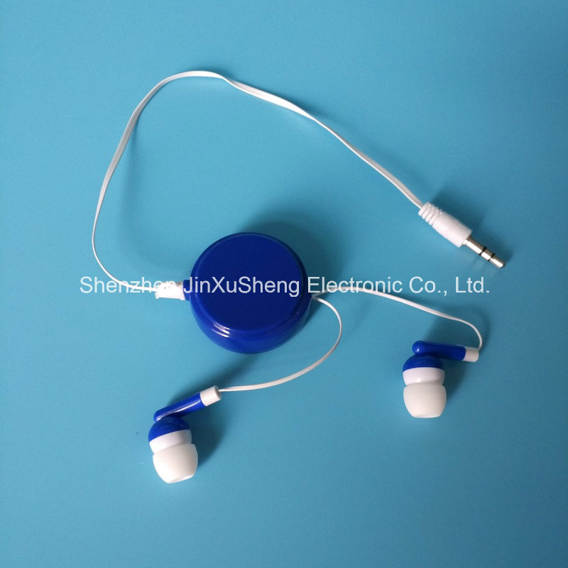 Blue Retractable in-Earphone