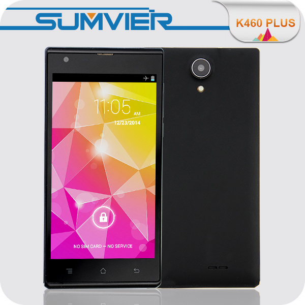 5 Inch Quad Core Mtk6582 5MP Dual Camera OEM Service China Mobile Phone (k460+)