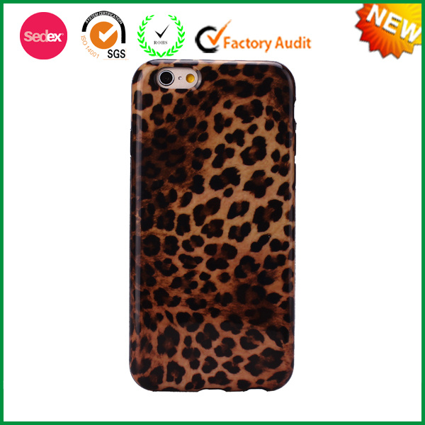 High Class Leopard Print Phone Case, Fancy Phone Accessory for iPhone6