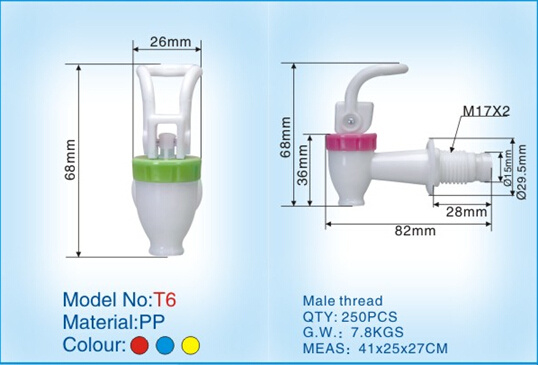 Plastic Faucet Appliance in Home for PP-T6