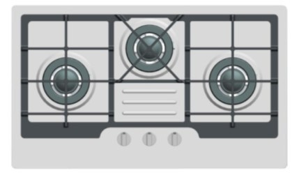 New Model Built in Gas Stove with 3 Burner (HM-36004)
