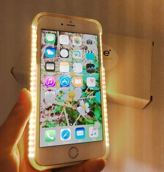 2016 Newest LED Selfie Mobile Phone Case with White LED Lights for iPhone