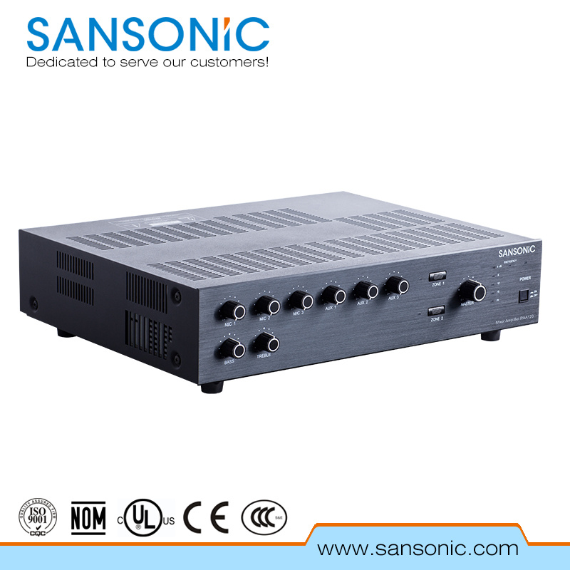 PA System Mixer Amplifier for Public (PAA120)