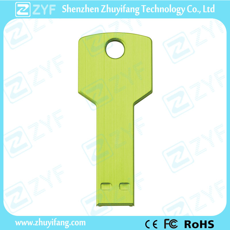 Hot Sale Brushed Aluminum Key Shape USB Flash Drive