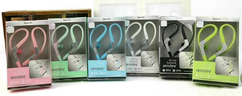 Mobile Phone Earphone Sport Earphone in-212 with Hook Helpful for Your Sport