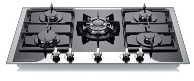 Good Quality Tempered Glass 5 Burner Gas Stove (HB-59025)