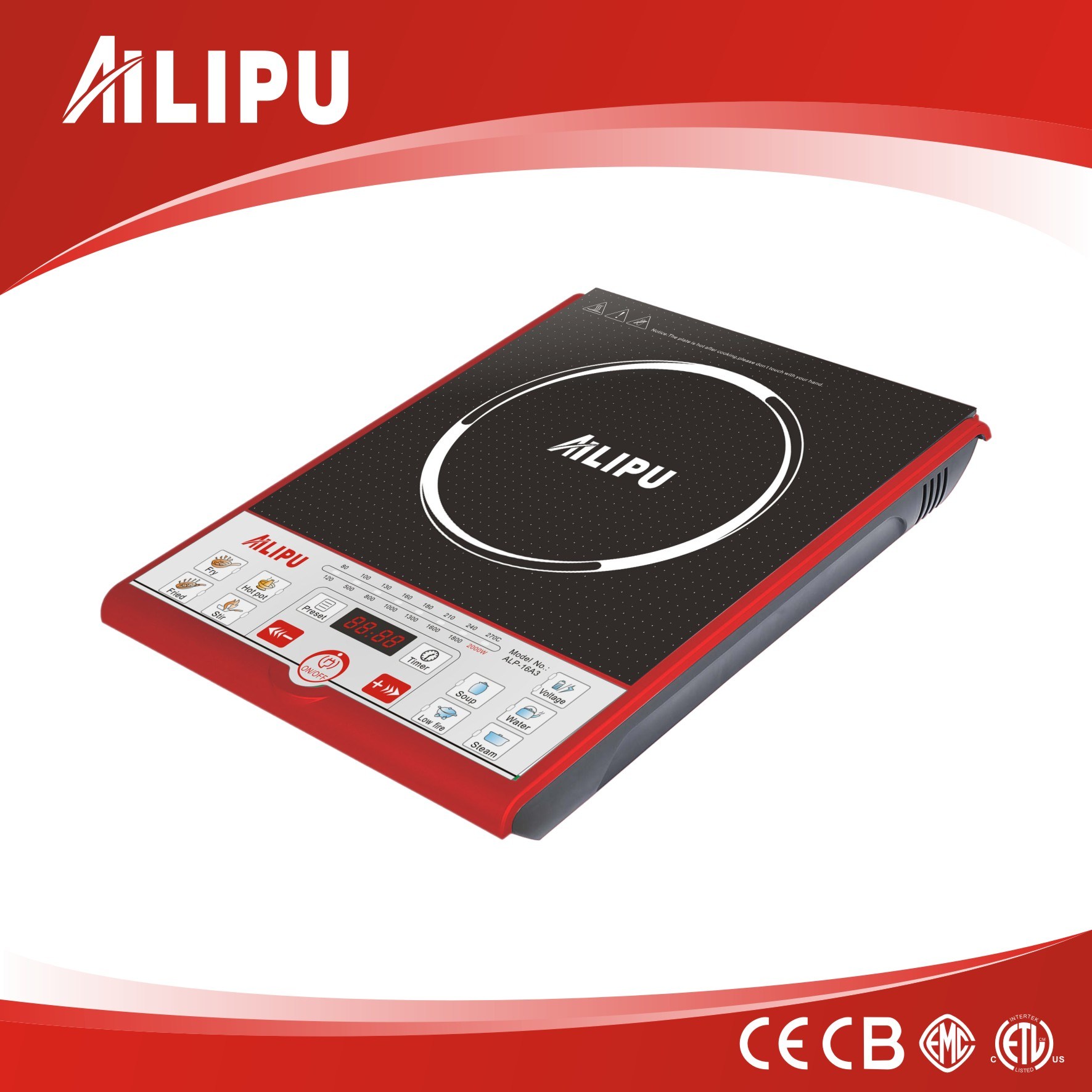 Push Button Induction Cooker 2000W (SM-16A3)