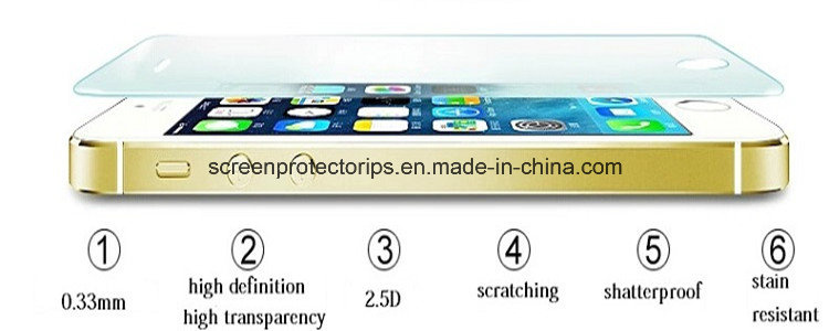 Mirror Tempered Glass Screen Guard for iPhone 5 Hardness Scratchproof