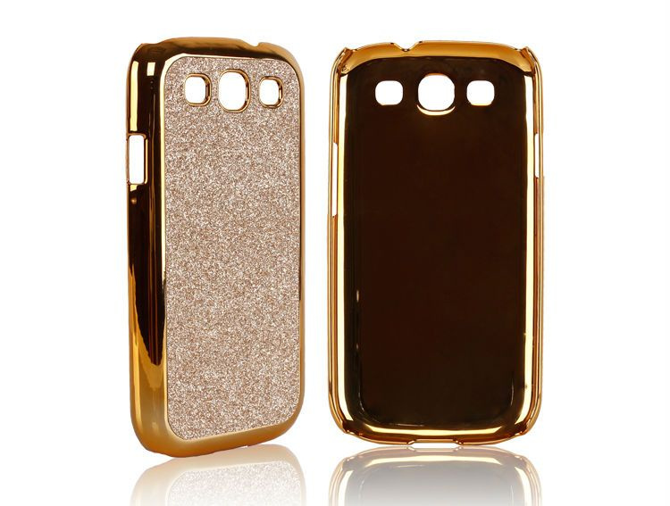 Chrome PC and Glitters Back Cover for Samsung Galaxy S3 Case