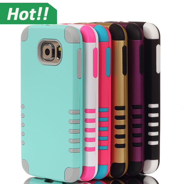 for Samsung Galaxy S6 Edge Hybrid Shockproof 3 in 1 Mobile Phone Shell Housing Cover Case