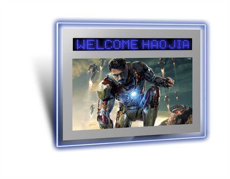Crystal LCD Display with Walking Words Screen Advertising Digital Signage Player