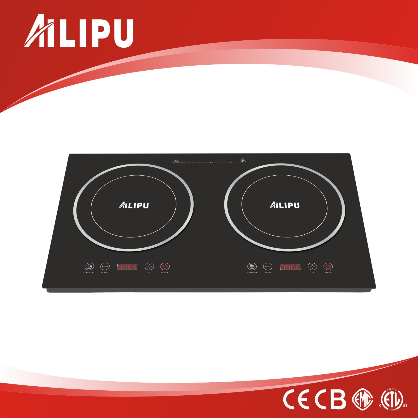 3600W Double Burner Induction Cooktop with CB CE Certification