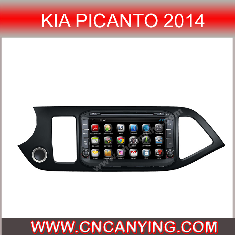 Car DVD Player for Pure Android 4.4, Car DVD Player for KIA Picanto 2014 with A9 CPU Capacitive Touch Screen GPS Bluetooth (AD-8057)
