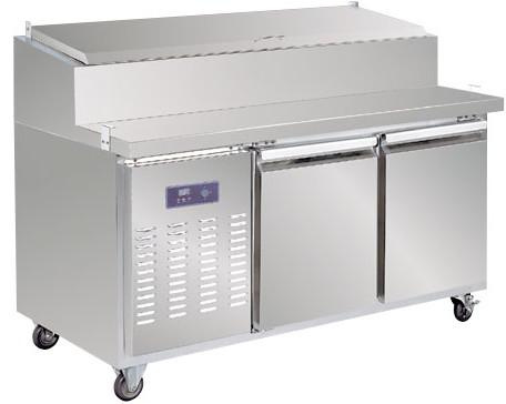 2-Door Commercial Pizza Table Undercounter Refrigerator