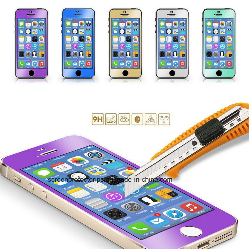 9h Colored Tempered Glass, Tempered Glass Protector for iPhone 5