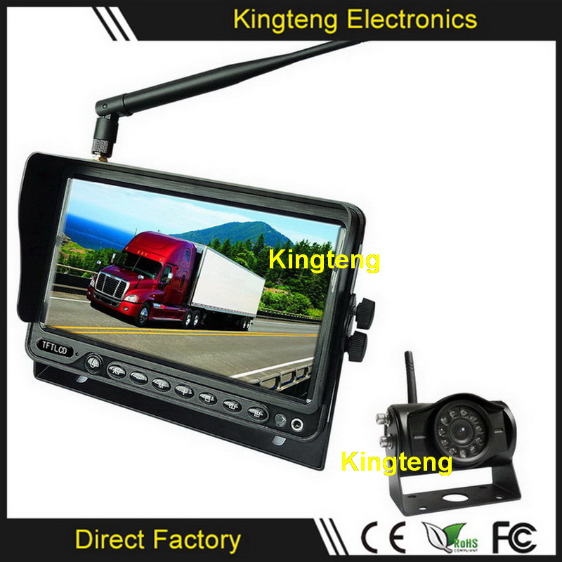 12V~32V 2.4G Digital Wireless Parking Sensor Safety Camera Kit Caravan Horse Trailer Wireless Backup Rear View Camera System