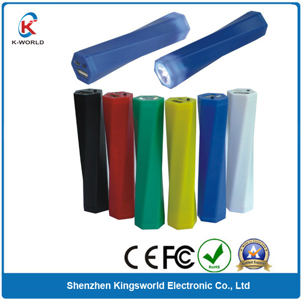 Newest 2600mAh Mobile Power Bank with LED Light