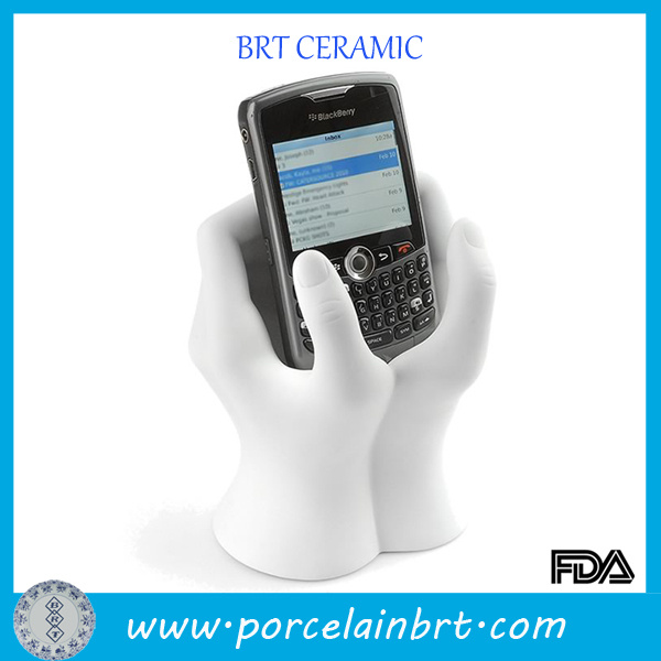 Desktop White Hands Cell Phone Holder