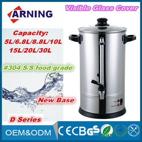 15L/20L/30L Manual Water Boiler Water Kettle with Glass Cover