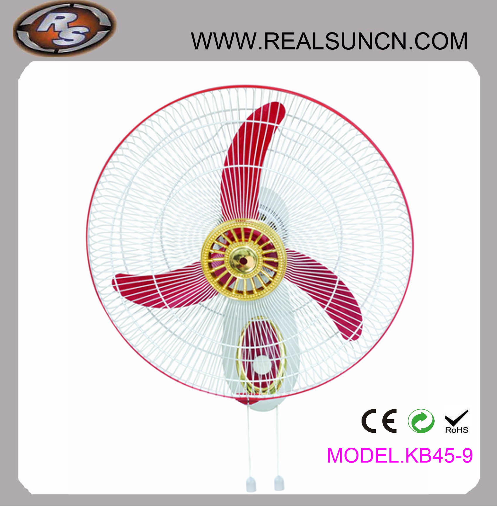 Electrical Wall Fan 18inch Horn Ox Blade