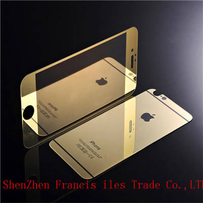 Mobile/Cell Phone Accessories Plating Steel Membrane Tempered Glass Screen Protector for iPhone 6 Plus
