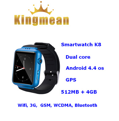 New 3G WiFi GPS Android 4.4 Smartwatch K8
