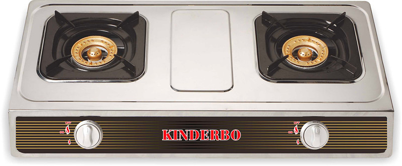 Two Burner Table Top Stainless Steel Gas Stove