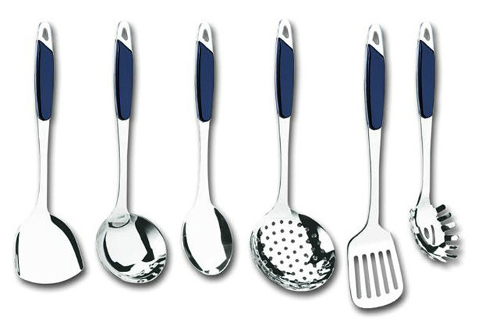 Stainless Steel Kitchen Tools, Kitchen Utensils with Fashion Plastic Handle Design