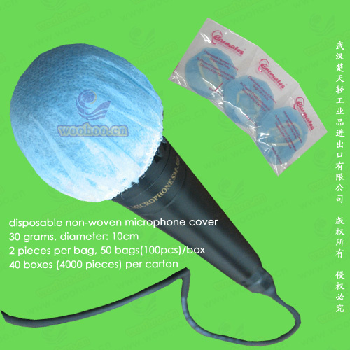 Disposable Polypropylene Non-Woven/Non Woven/Nonwoven Mic Cap, Mike Dust Cap