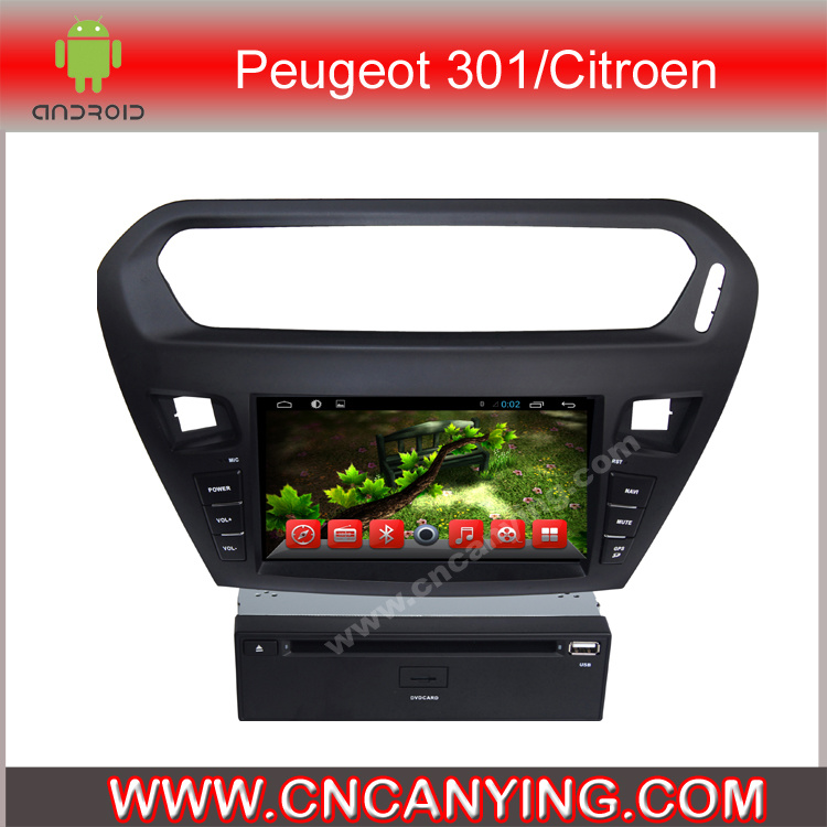 Car DVD Player for Pure Android 4.4 Car DVD Player with A9 CPU Capacitive Touch Screen GPS Bluetooth for Peugeot 301/Citroen Elysee (AD-8041)