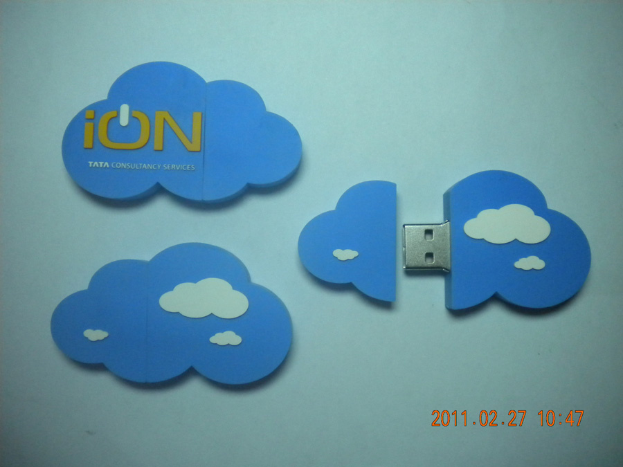 PVC Cloud Shaped USB Flash Drives