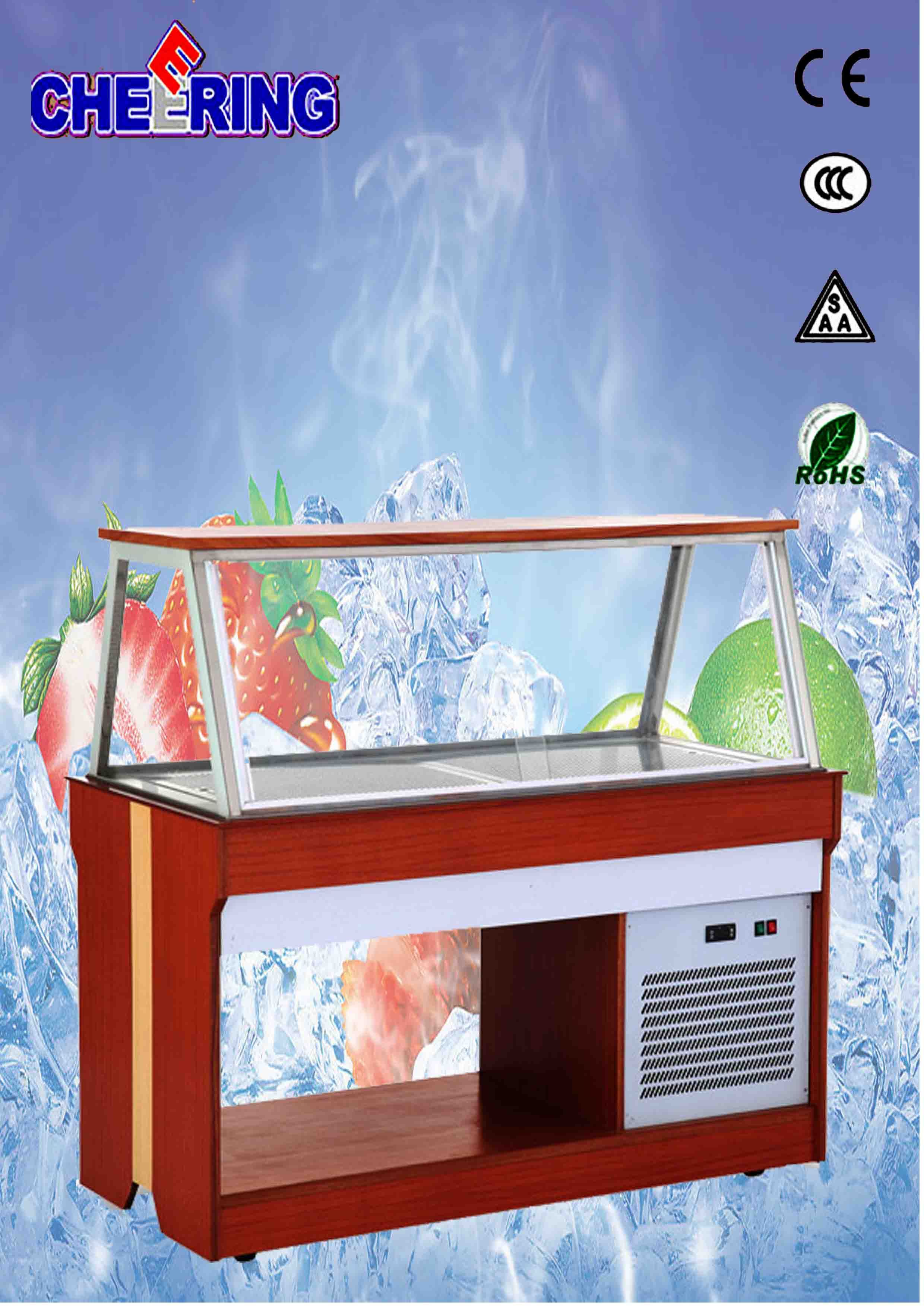 Salad Bar display Case for Cafeteria