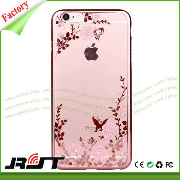 Secret Garden Cover with Diamond Soft TPU Material Cellphone Case for iPhone 6/6s (RJT-A035)