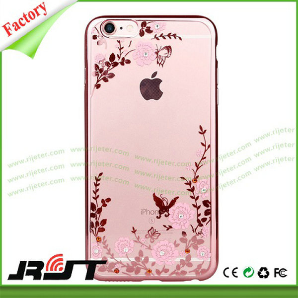 Secret Garden Cover with Diamond Soft TPU Material Cellphone Case for iPhone 6/6s (RJT-A035)