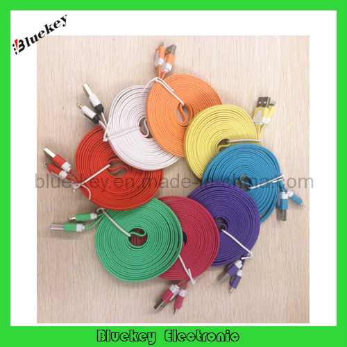 3m Flat Type Lightning 8pin Data Sync Charging Cable for iPhone 5 (BK-C8P)