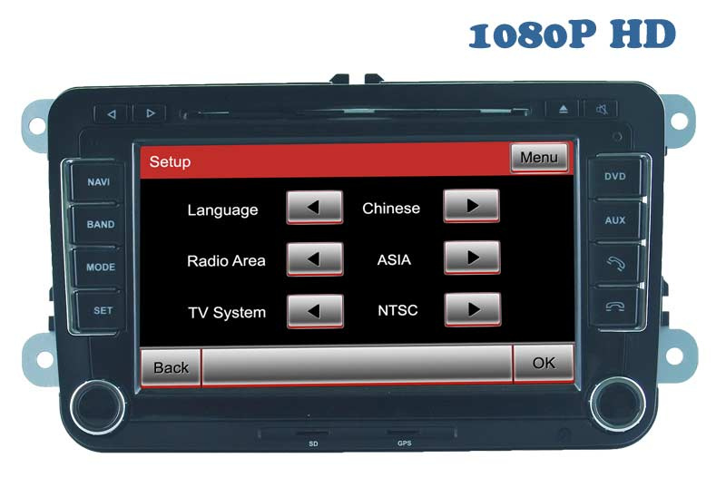 2 DIN Special Car DVD Player for Vw GPS Navigation with Bluetooth/Radio/RDS/TV/Can Bus/USB/iPod/HD Touchscreen Function (HL-8785GB)