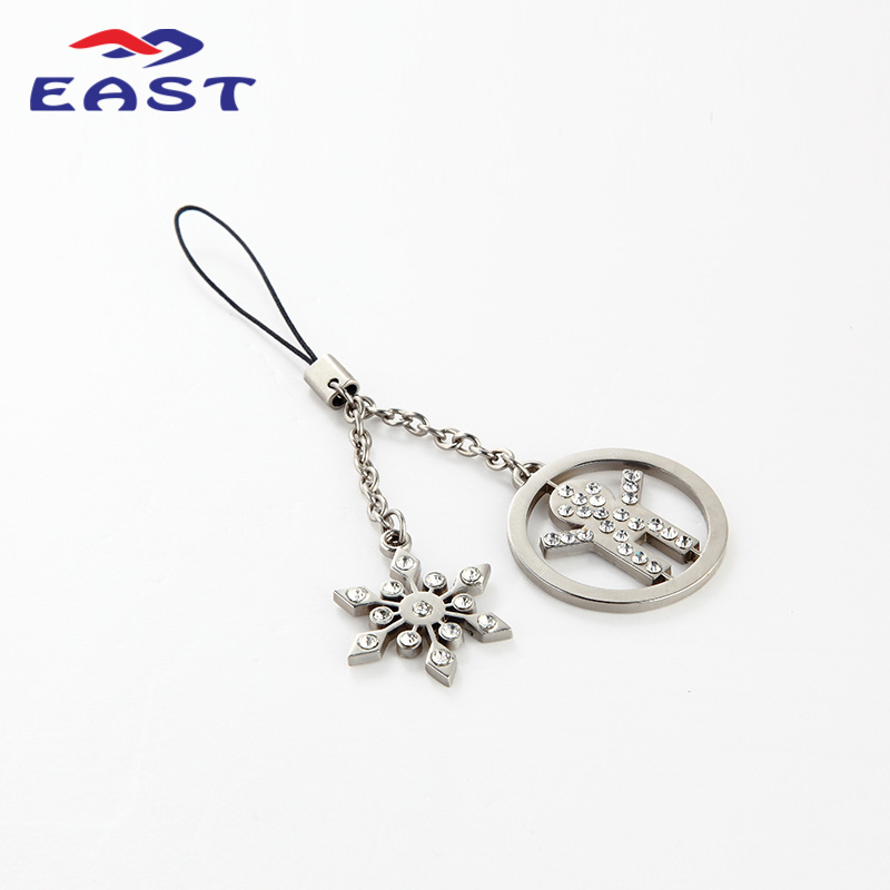 Elegant Shape & Diamond Decorations Mobile Phone Strap