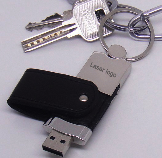 Leather Key Chain USB Flash Drive