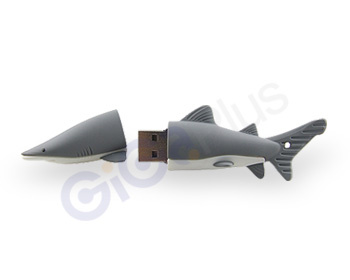 Rubber USB Flash Drive (RB-SHARK)