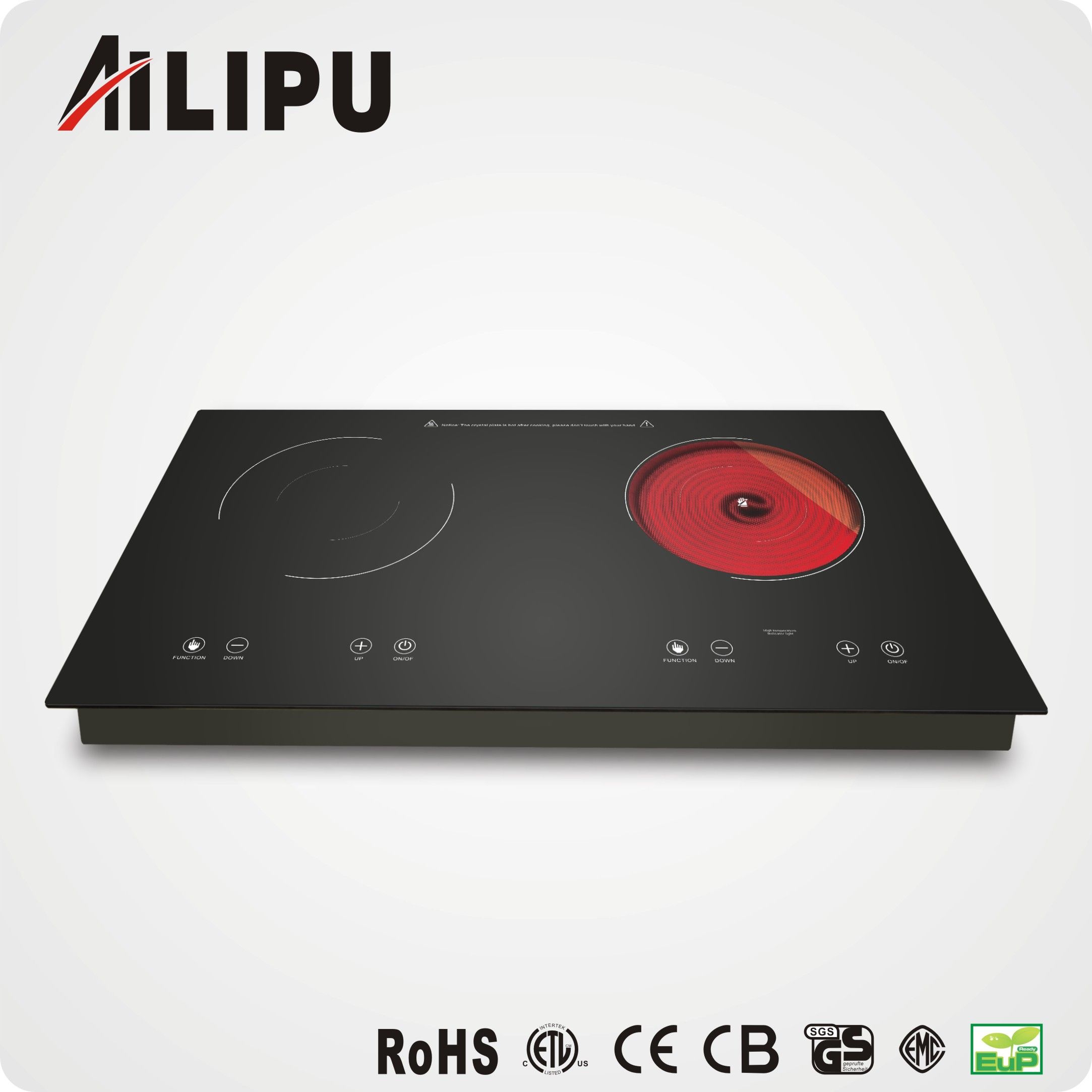 Kitchen Appliance Touch Sensor Double Burner Infrared Cooker & Induction Cooker