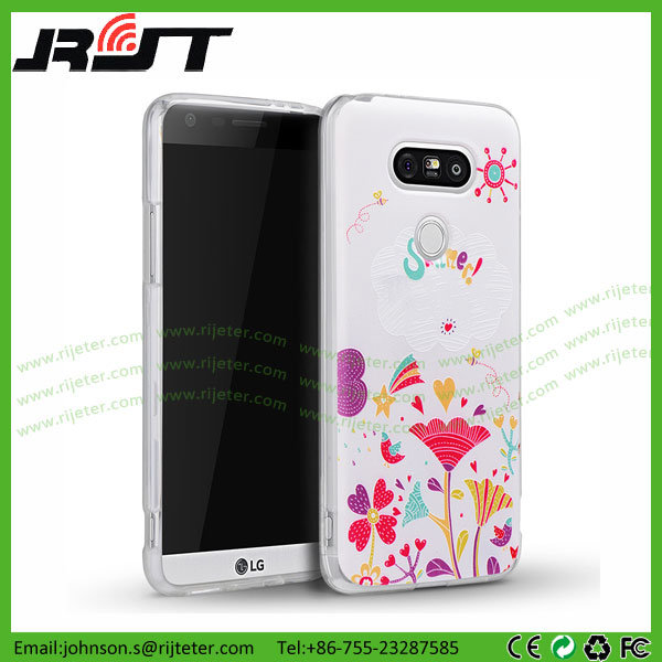 Custom Design 3D Embossed Soft TPU Rubber Mobile Phone Cover Case for LG G5 (RJT-0266)